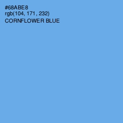 #68ABE8 - Cornflower Blue Color Image
